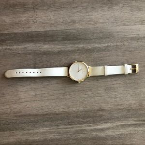 Fjord Timepieces watch with white leather